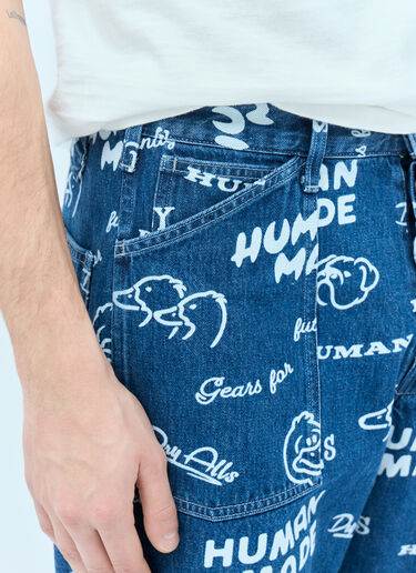 Human Made Printed Jeans Blue hmd0154008