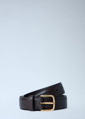 The Row Leather Belt Brown row0363016