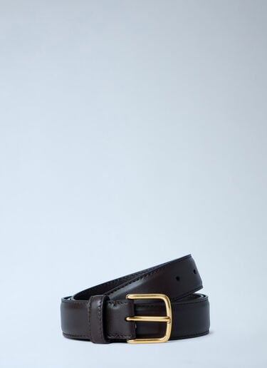 The Row Leather Belt Brown row0363016