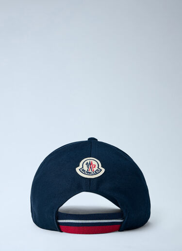 LN-CC® - Moncler: Embroidered Logo Cap - Blue Moncler Embroidered Logo Cap Blue mon0165056