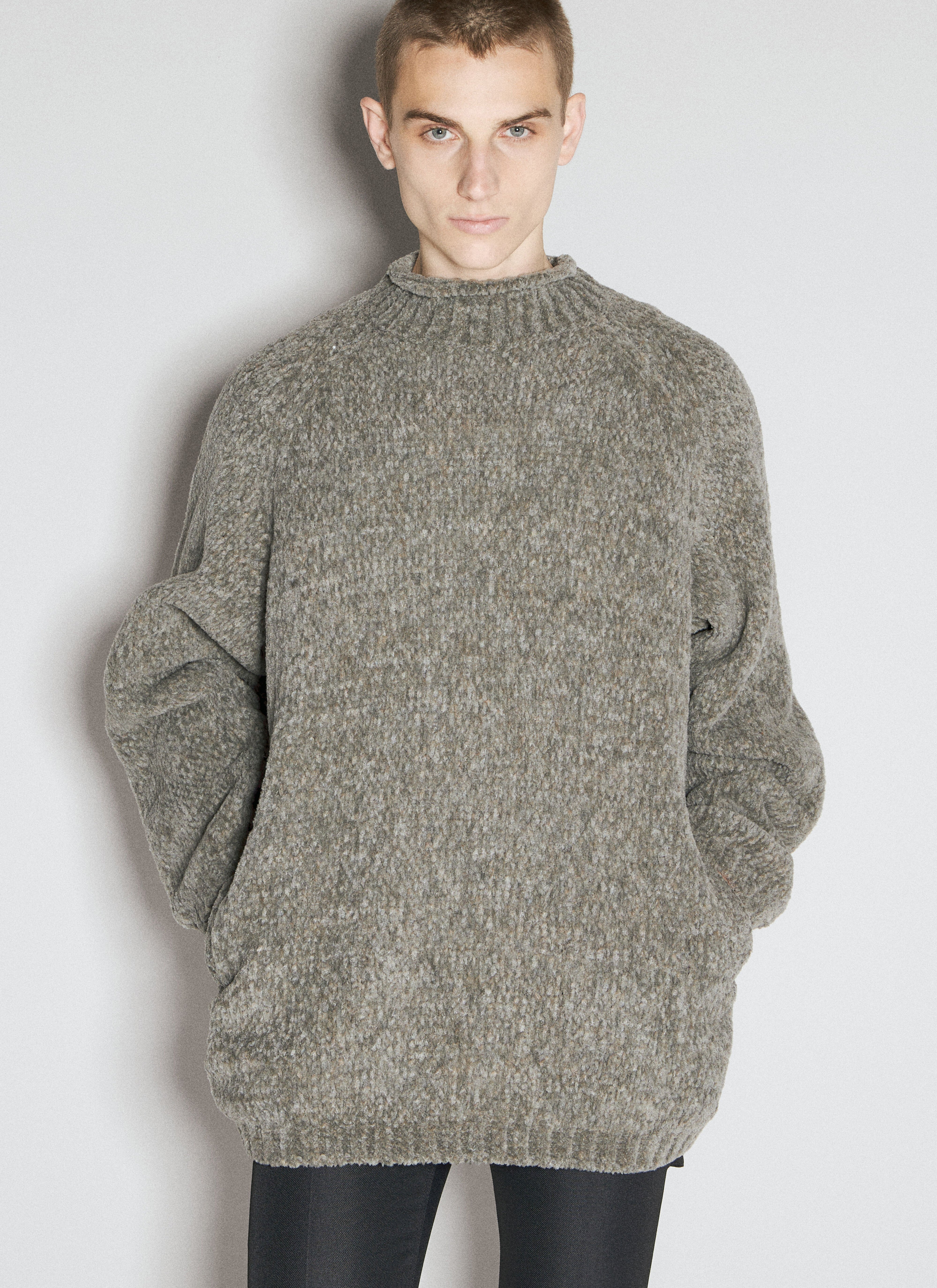 Thom Browne High Neck Sweater White thb0154006