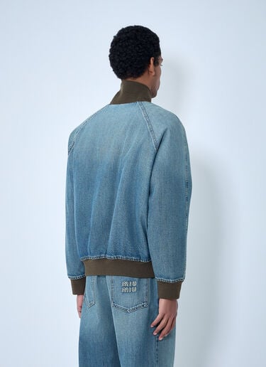 Miu Miu Denim Blouson Jacket Blue miu0164011
