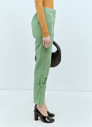 Max Mara 棉质粗斜纹布长裤 绿色 max0256078