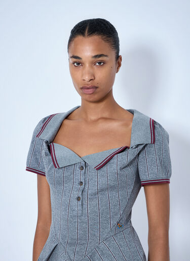 Vivienne Westwood 星期一条纹棉质Polo衫 灰色 vvw0265017