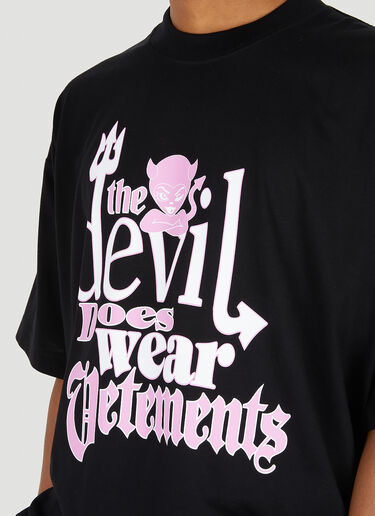 VETEMENTS Graphic Print T-Shirt   Black vet0147014