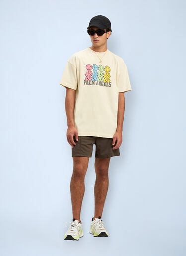 Palm Angels Logo Motif T-Shirt Ivory pma0160005