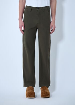 Dries Van Noten Pickerbys Cotton Pants Khaki dvn0163039
