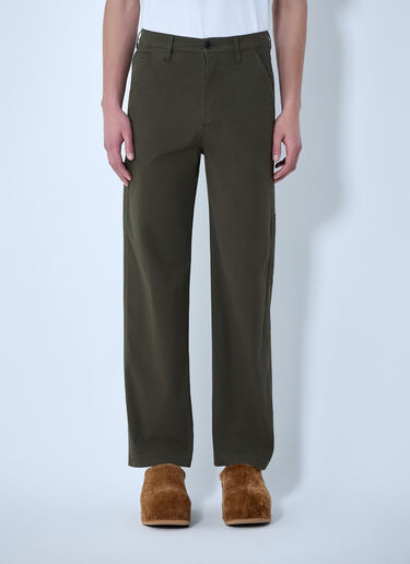 Dries Van Noten Pickerbys Cotton Pants Khaki dvn0163039