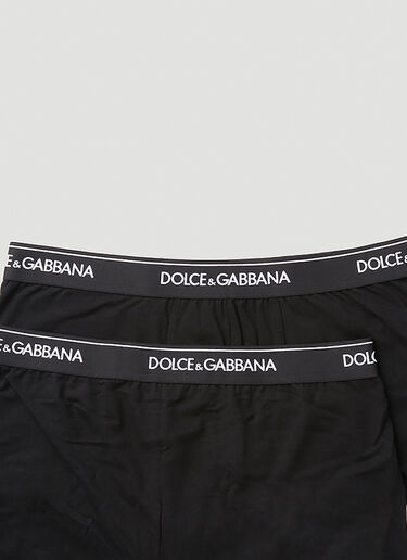 Dolce & Gabbana 로고 밴드 박서 2개 팩 블랙 dol0147084