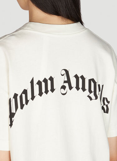 8 Moncler Palm Angels Logo Print T-Shirt White mpa0351013