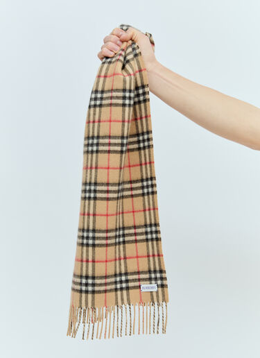 Burberry Reversible Check Cashmere Scarf Beige bur0355003