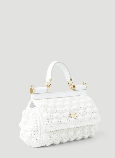 Dolce & Gabbana Small Crochet Sicily Handbag White dol0247106