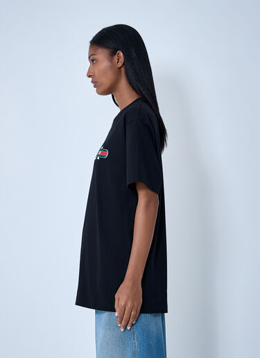 Gucci Logo Motif T-Shirt Black guc0261091