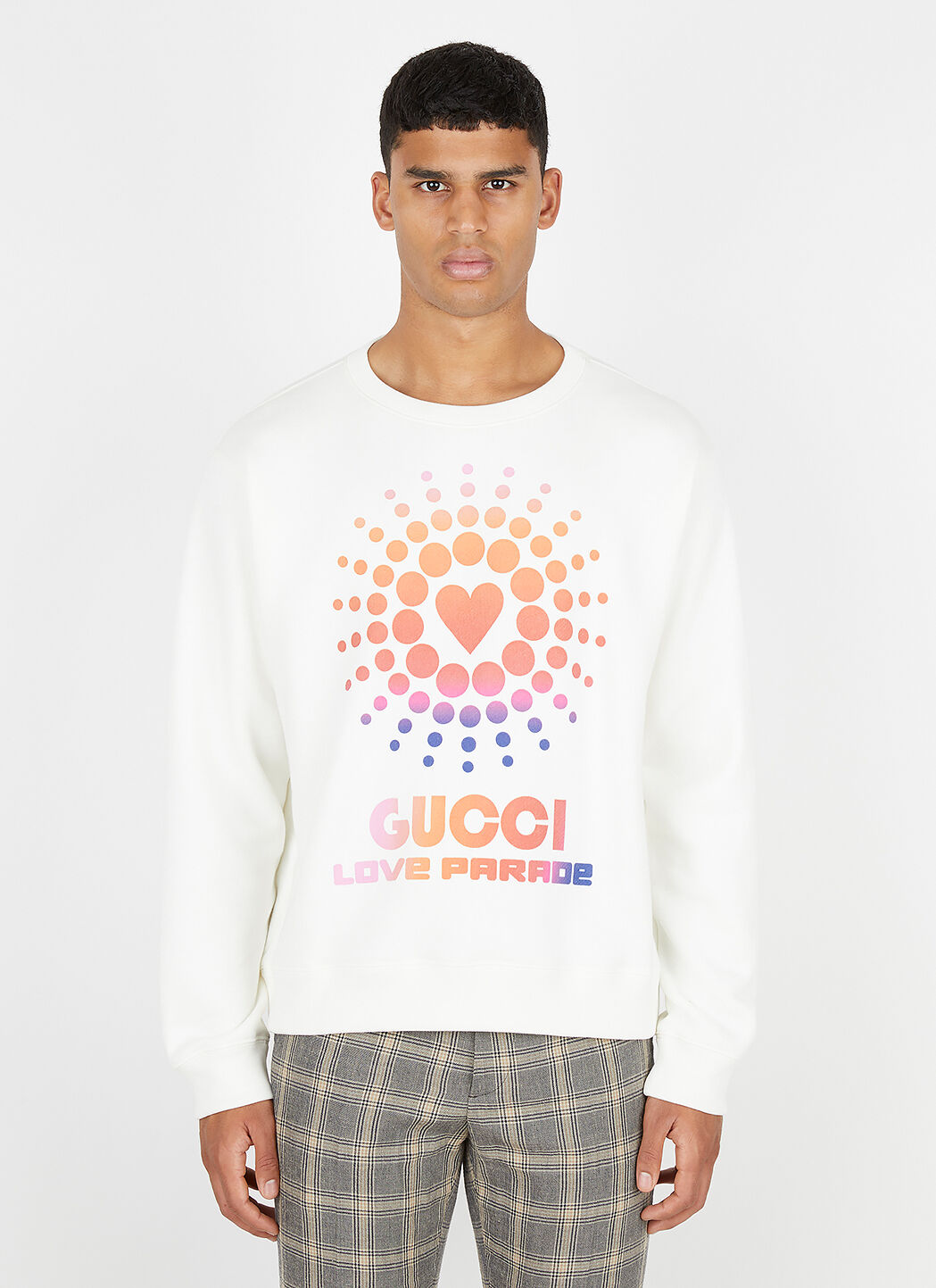 Gucci Felted Love Parade Sweatshirt in White LN CC