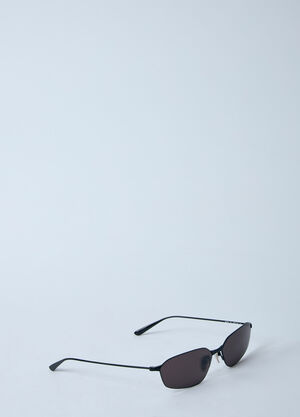 Balenciaga Invis Oval Sunglasses Black bcs0360008