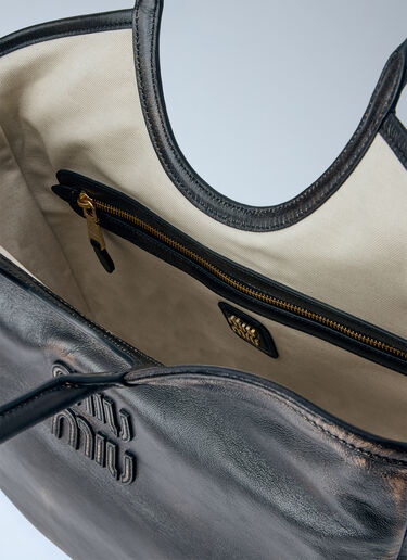 Miu Miu Ivy Leather Tote Bag Brown miu0264114
