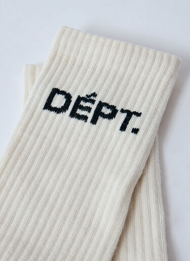 Gallery Dept. Logo Motif Socks White gdp0160027