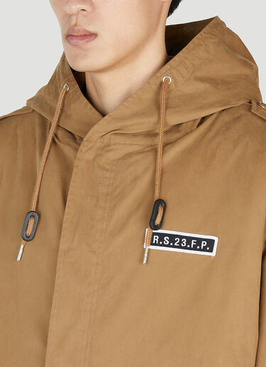 Raf Simons x Fred Perry Printed Parka Coat Camel rsf0152001