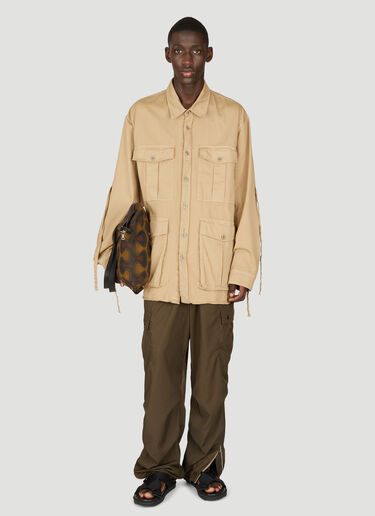 Dries Van Noten 斜纹布工装衬衫  米色 dvn0156017