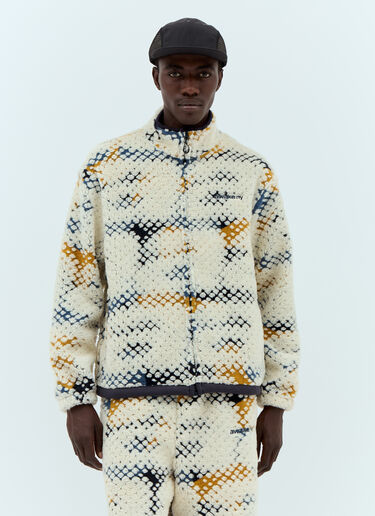 Printed Fleece Jacket Awake NY Printed Fleece Jacket Cream awk0156003