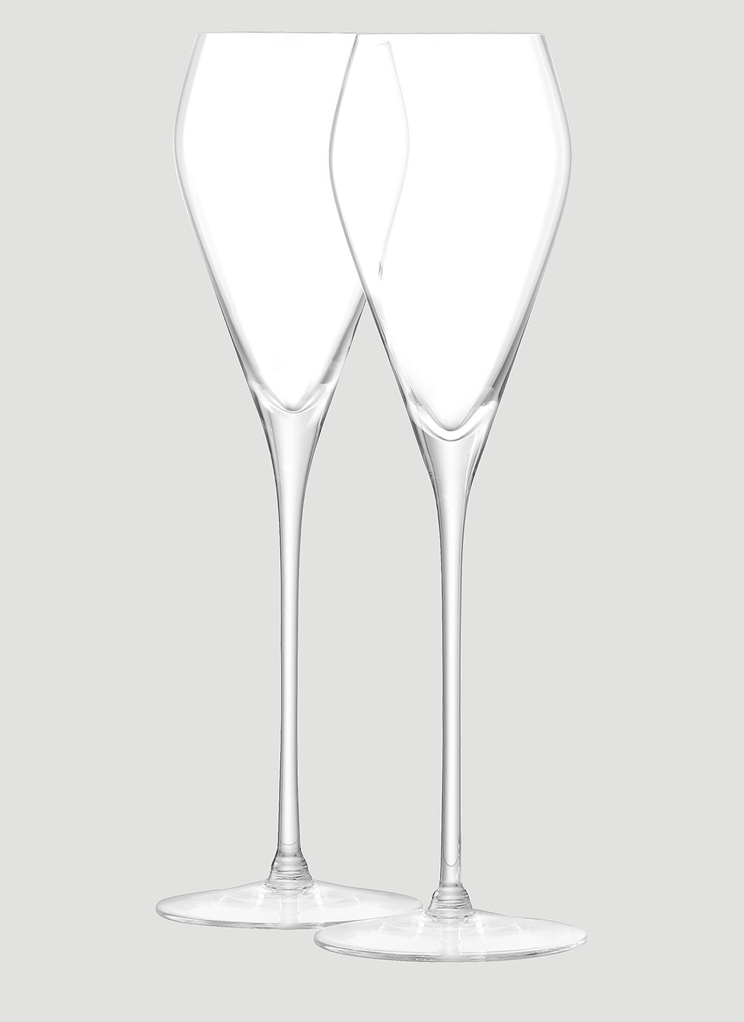 Lsa International Sculpted Prosecco Glasses Set In Transparent
