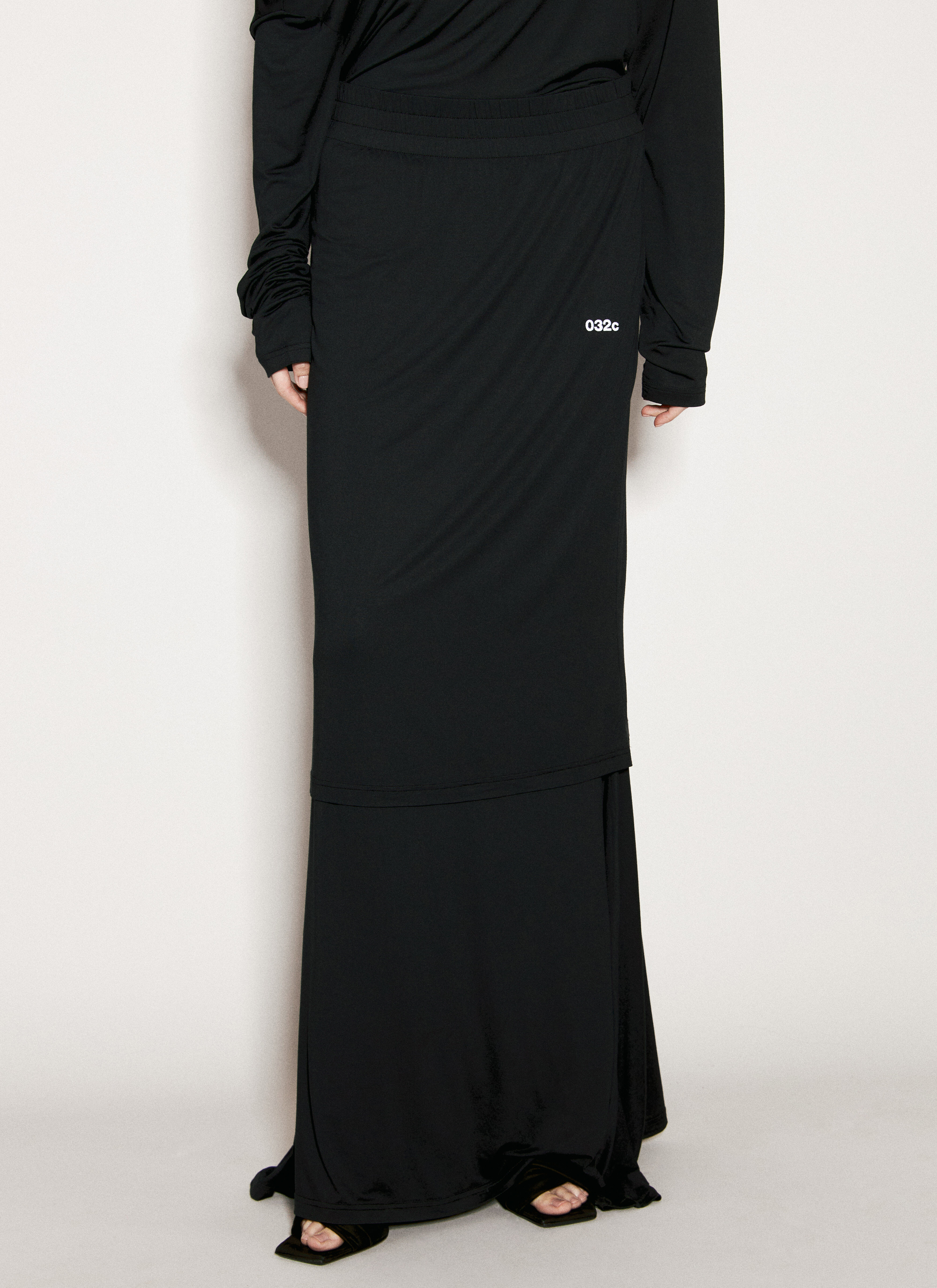 032C Daydream 叠层长款半身裙 黑色 cee0356002