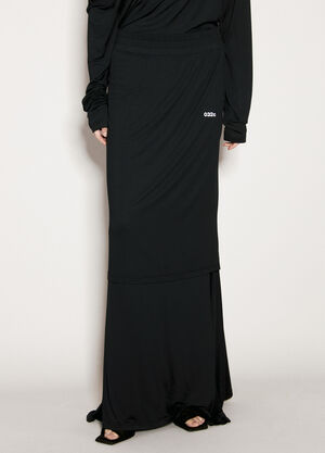 032C Daydream Layered Maxi Skirt Black cee0356003