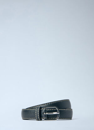 TOTEME Slim Leather Belt Black tot0255049