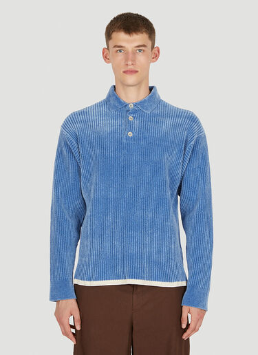 Jacquemus Le Duci Polo Sweater Blue jac0150006
