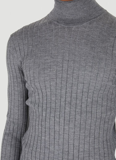 Prada Ribbed Rollneck Sweater Grey pra0147068