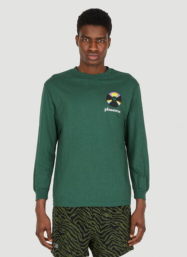 Pleasures Spin Long Sleeve T-Shirt Green pls0147014
