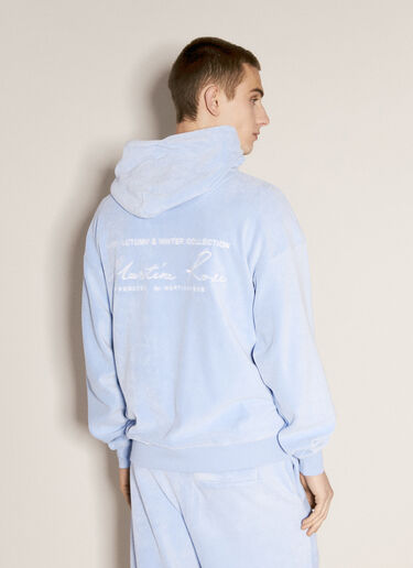 Martine Rose Terry Cloth Hooded Sweatshirt Blue mtr0156011