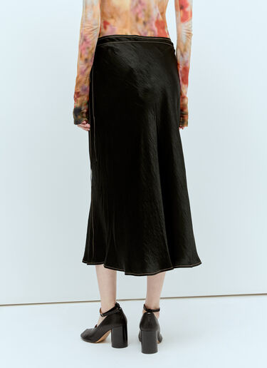 Acne Studios Satin Wrap Skirt Black acn0255010