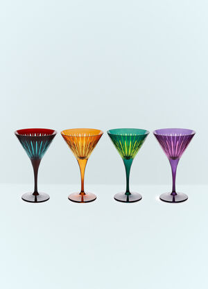 L'Objet Set Of Four Prism Martini Glasses Gold wps0644163