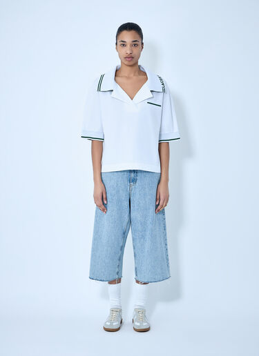 Lacoste Wide-Collar Cotton Shirt White lac0264014