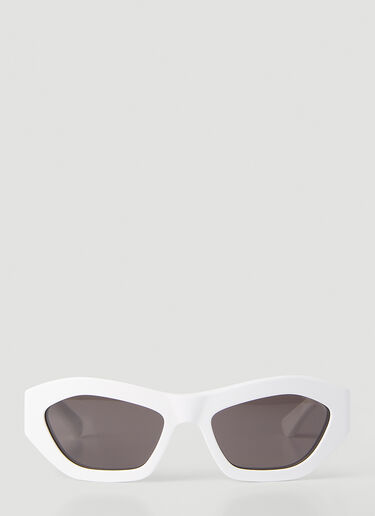 Bottega Veneta BV1221S Hexagonal Sunglasses White bov0251134