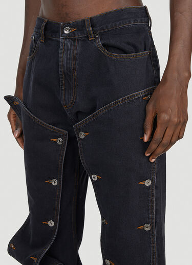 Y/Project Button Panel Jeans Black ypr0152024
