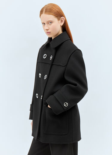 Batavia Wool Coat Gucci Batavia Wool Coat Black guc0258009