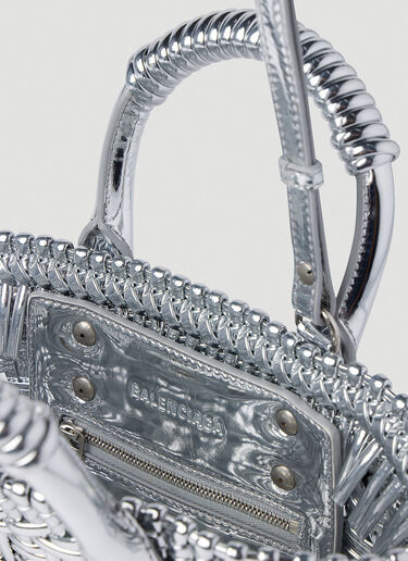 Balenciaga Bistro XS Basket Tote Bag Silver bal0252019