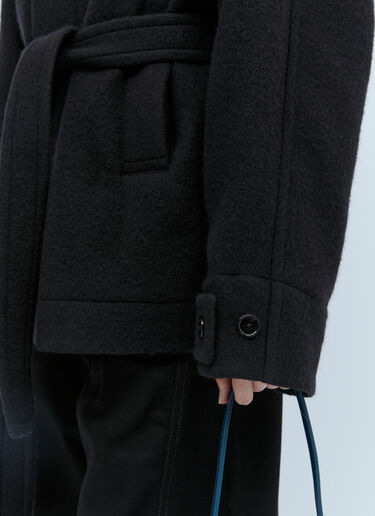 Lemaire Short Cotton Duffle Coat Black lem0254001