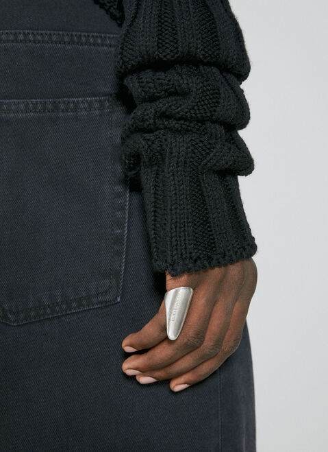 Ann Demeulemeester Dorus Fingernail Ring Black ann0154010