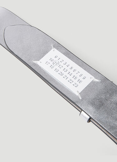 Metallic Logo Patch Belt Maison Margiela Metallic Logo Patch Belt Silver mla0251048