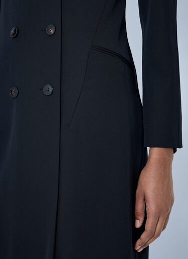LN-CC® - Dries Van Noten: Ronna Double-Breasted Wool Coat - Black Dries Van Noten Ronna Double-Breasted Wool Coat Black dvn0264020