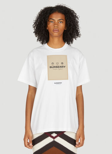 Burberry Logo Patch T-Shirt White bur0249025