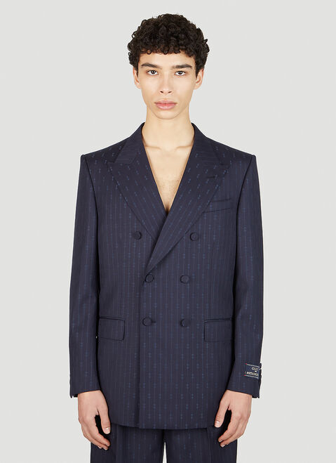 Bottega Veneta ホースビット テーラードブレザー ブルー bov0155013