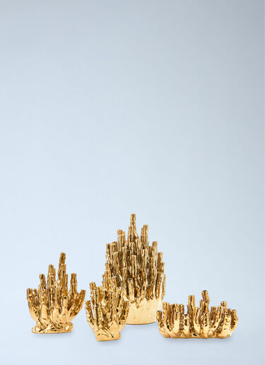 POLSPOTTEN Sculptural Brass Candle Holder Gold wps0692209