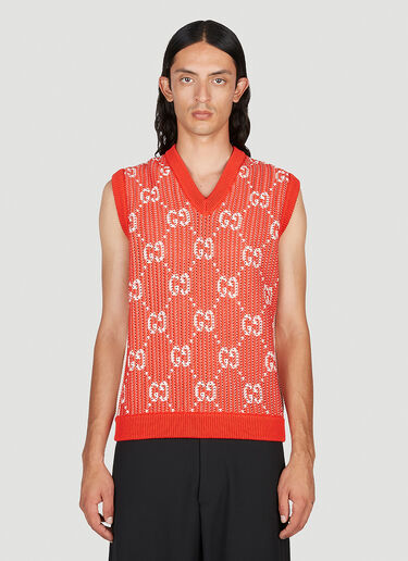 Gucci GG Jacquard Vest Red guc0153036