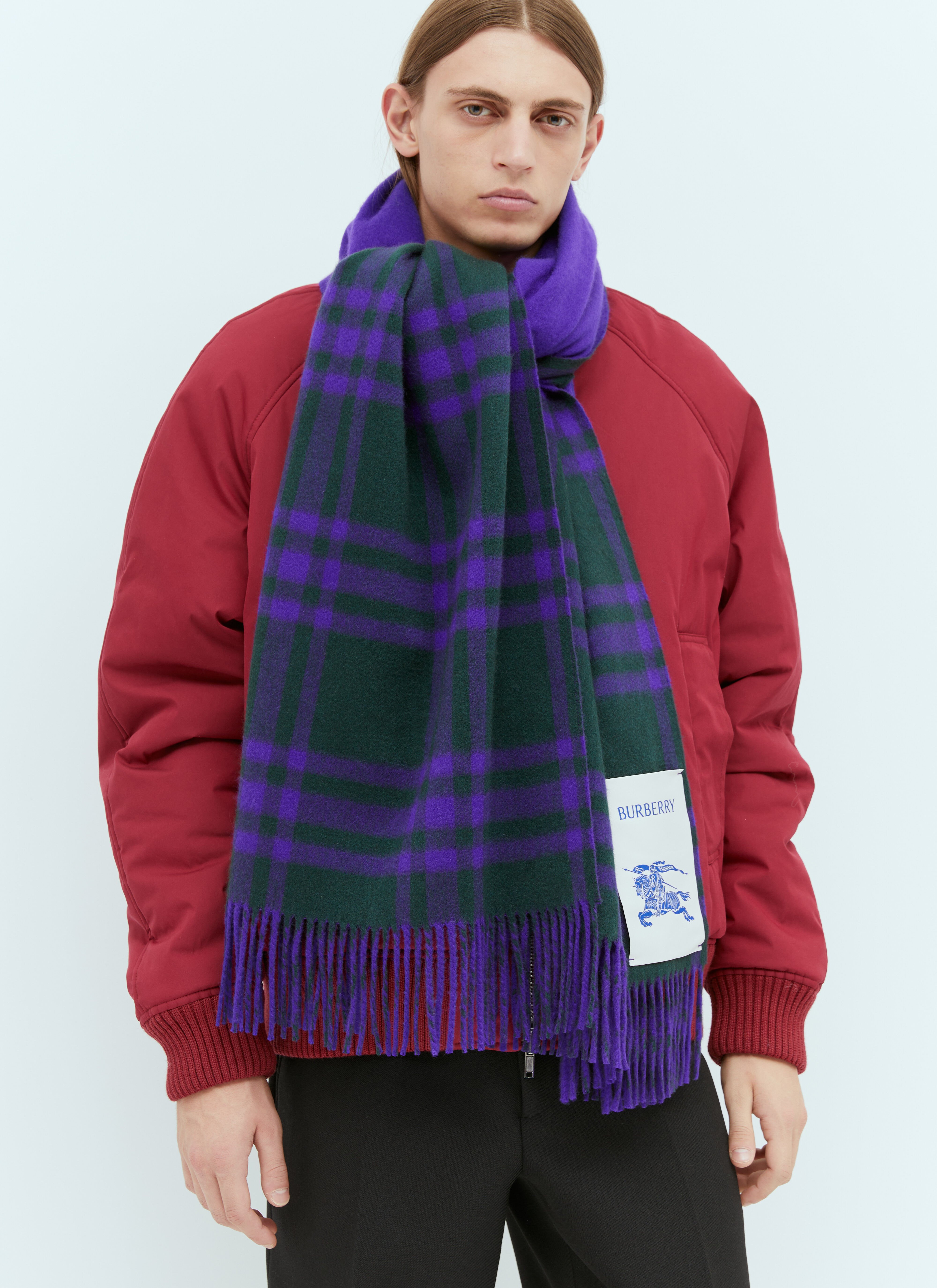 Check Cashmere Reversible Scarf
