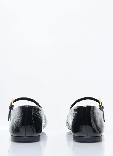 Prada 베르니체 발레리나 플랫 슈즈 블랙 pra0259001