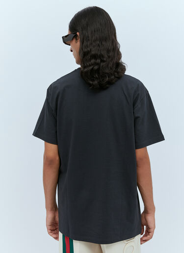 Gucci Mushroom Logo Print T-Shirt Black guc0153055